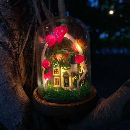 Handmade Glowing Mushroom Night Light Woodland Cottage Mushroom Lamp Home Decor Unique Birthday Christmas Gift